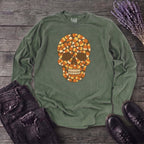 Candy Corn Skull Long Sleeve T-Shirt