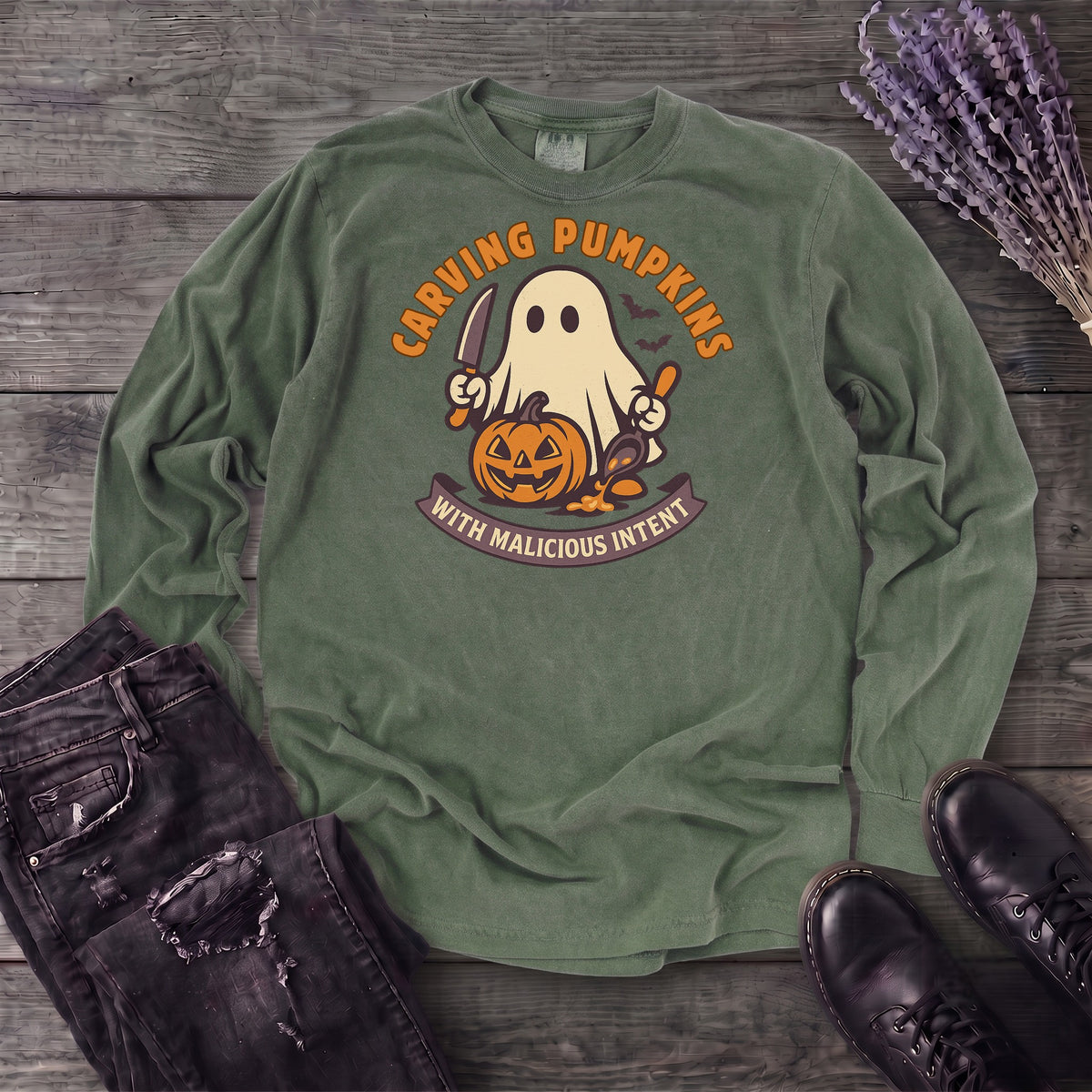 Carving Pumpkins Evolved Long Sleeve T-Shirt