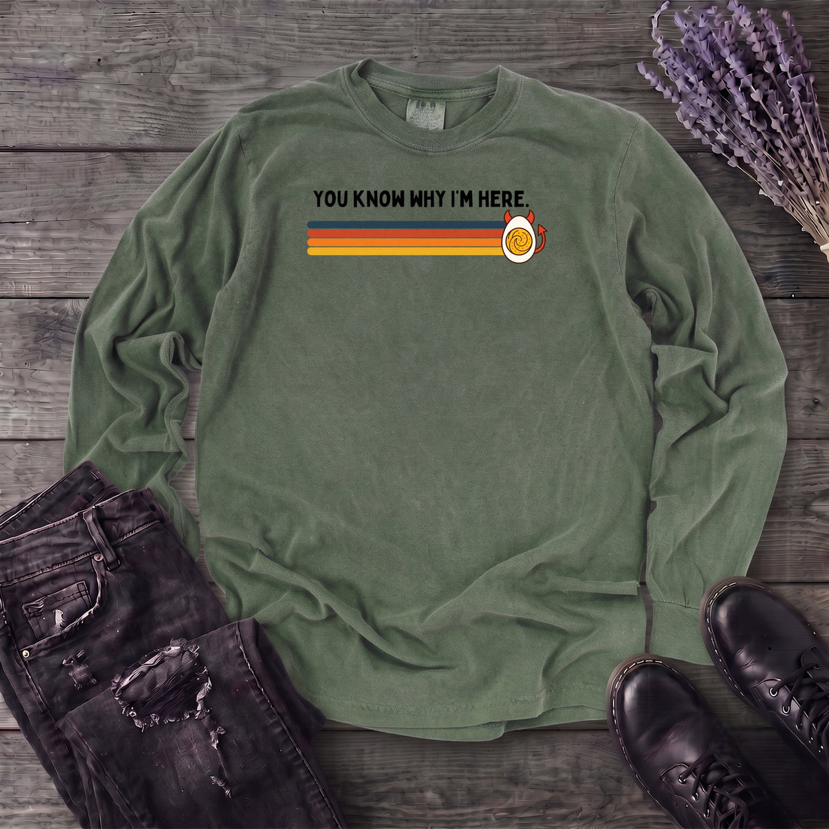 Retro Deviled Egg Long Sleeve T-Shirt