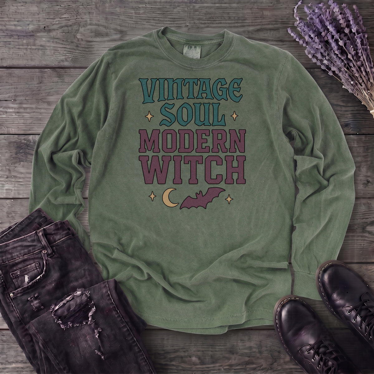 Vintage Soul Modern Witch Long Sleeve T-Shirt