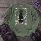 Cat Skull Card Long Sleeve T-Shirt