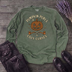 Pumpkin Purls And Cozy Curses Long Sleeve T-Shirt