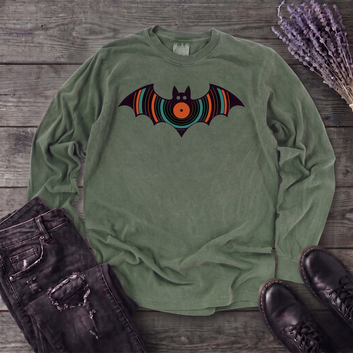 Bat Vinyl Long Sleeve T-Shirt