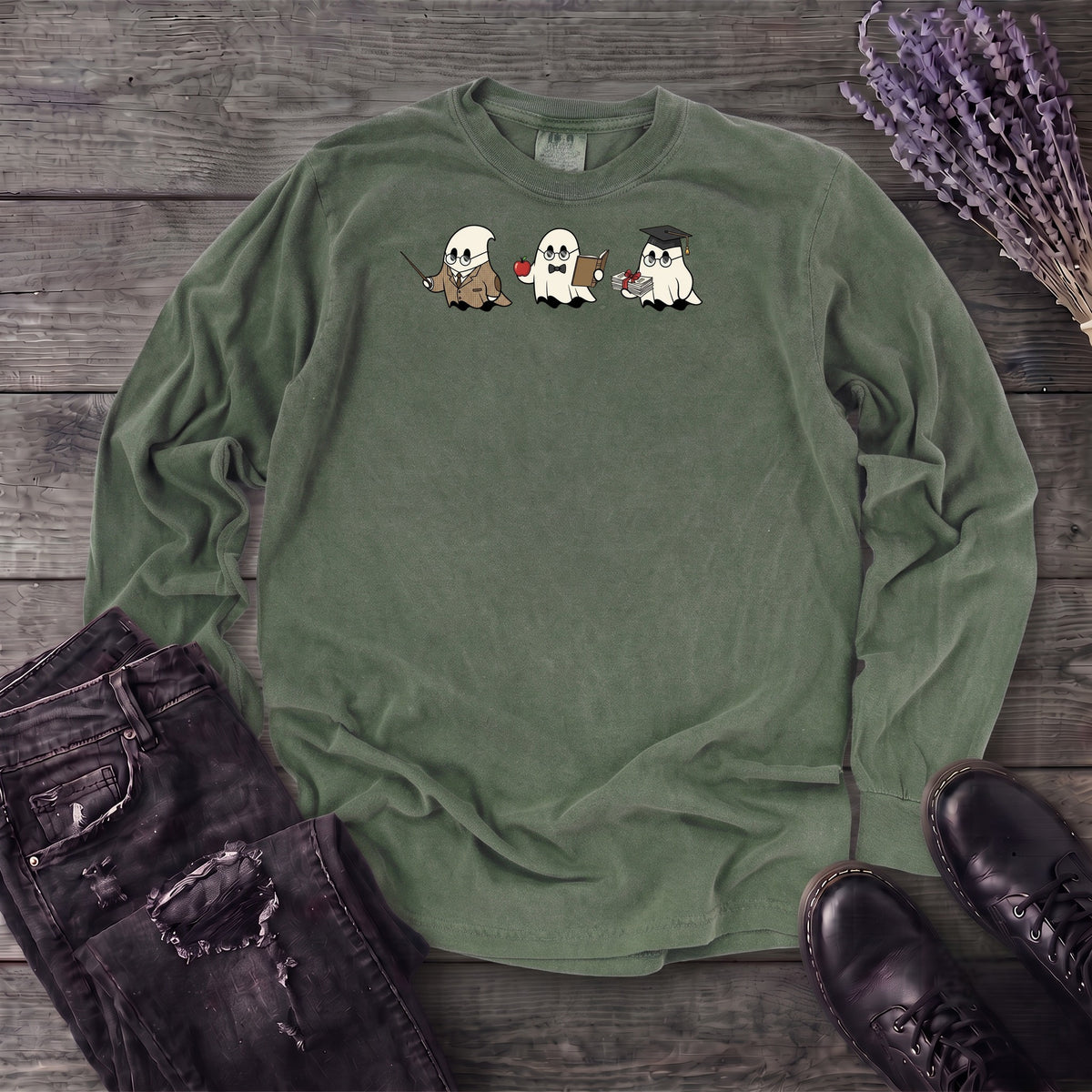 Professor Ghost Trio Long Sleeve T-Shirt