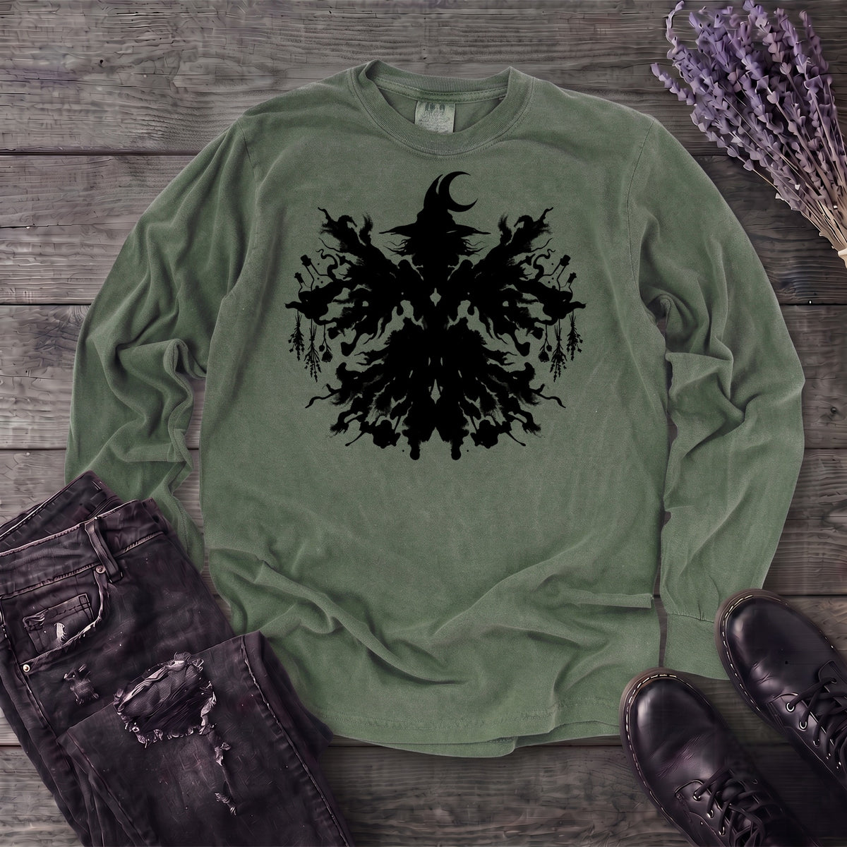 inkblot witch Long Sleeve T-Shirt