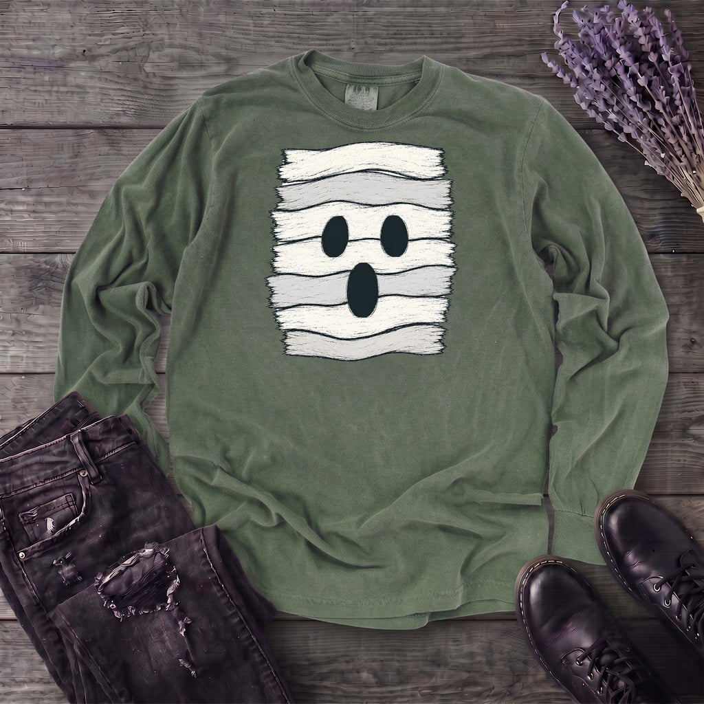 Fabric Strip Ghost Long Sleeve T-Shirt
