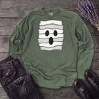 Fabric Strip Ghost Long Sleeve T-Shirt