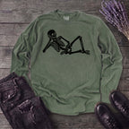 Lounging Skeleton Long Sleeve T-Shirt