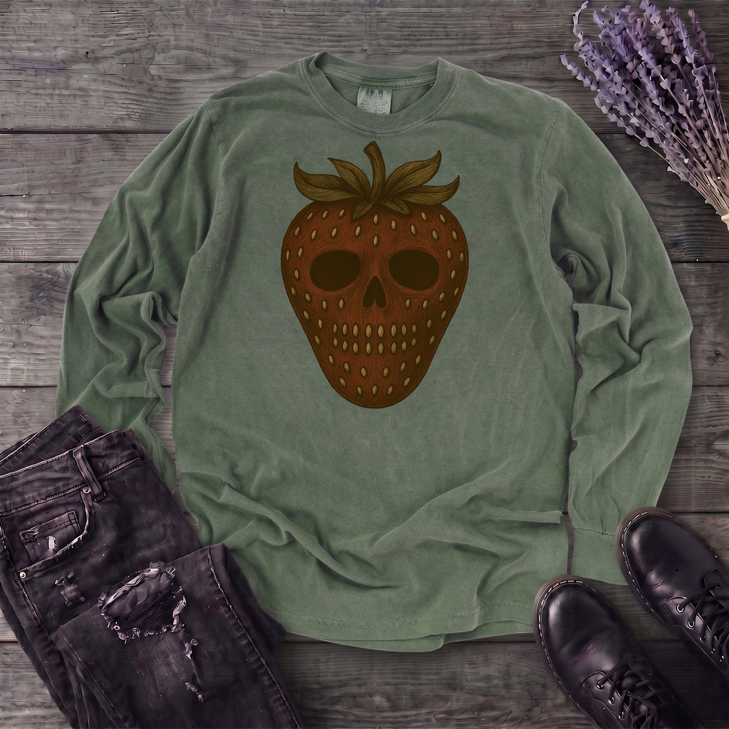 Strawberry Skull Long Sleeve T-Shirt