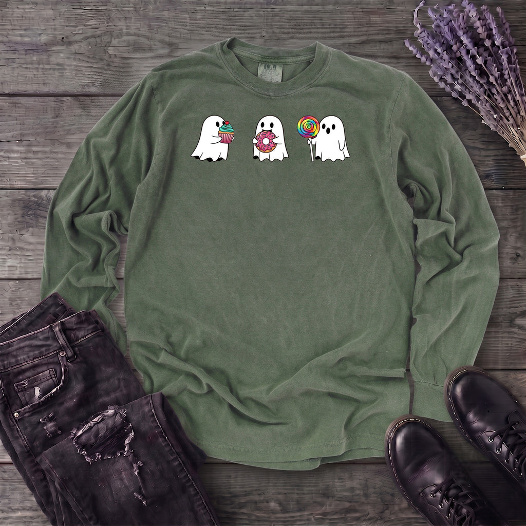 Ghosts Fun Treats Long Sleeve T-Shirt