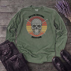 Death Before Destash Yarn Skull Long Sleeve T-Shirt