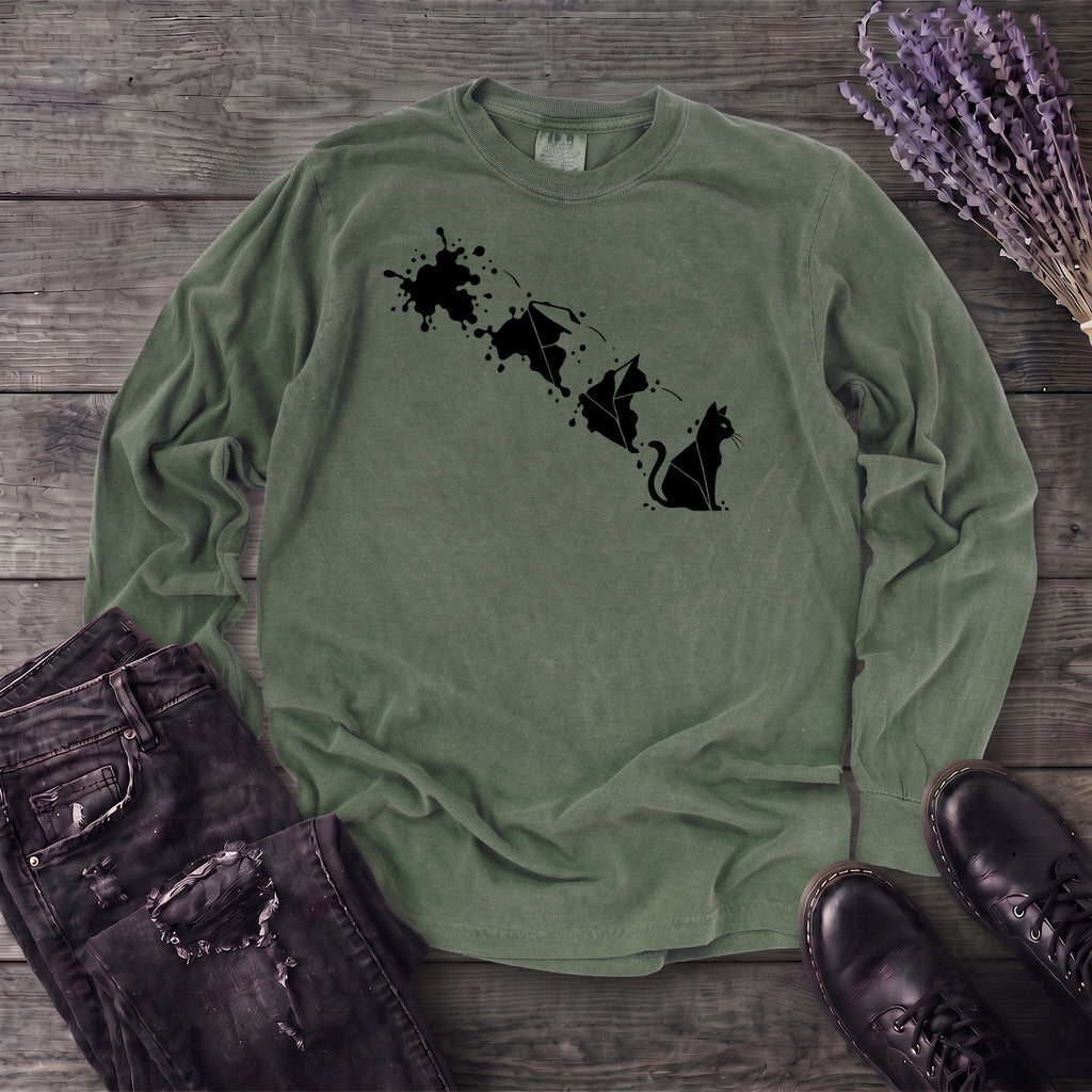 Inkblot Cat Long Sleeve T-Shirt