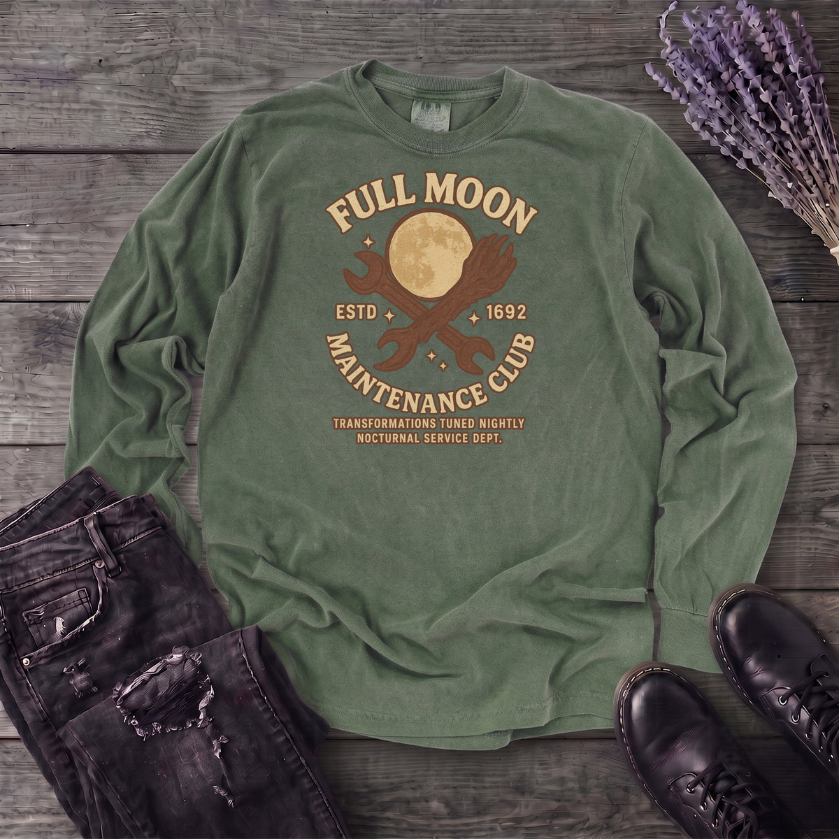 Full Moon Maintenance Long Sleeve T-Shirt