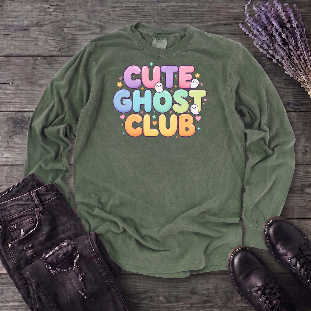Cute Ghost Club Long Sleeve T-Shirt