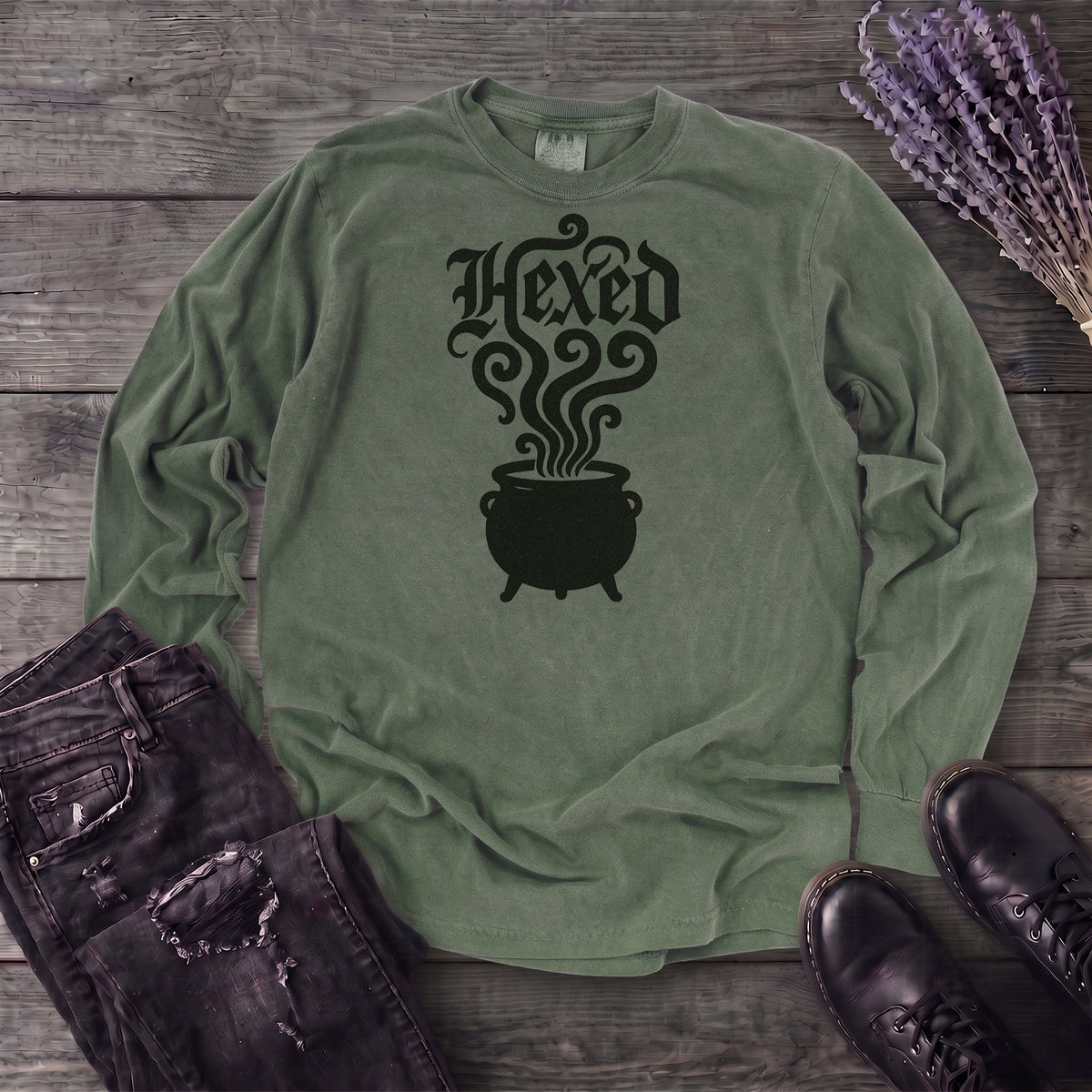 Hexed Cauldron Long Sleeve T-Shirt
