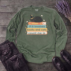 books and cats Long Sleeve T-Shirt