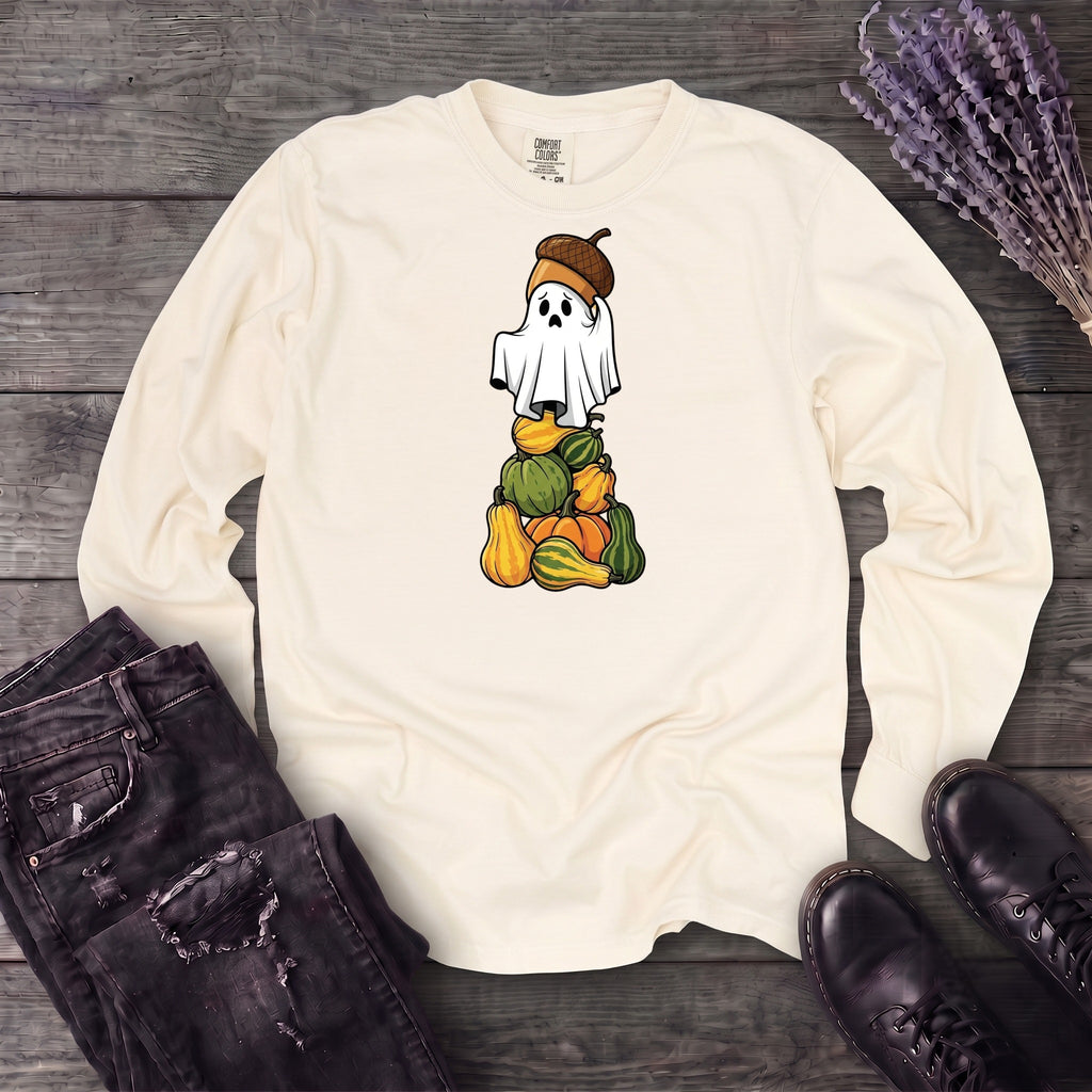 Stacked Squash Ghost Long Sleeve T-Shirt