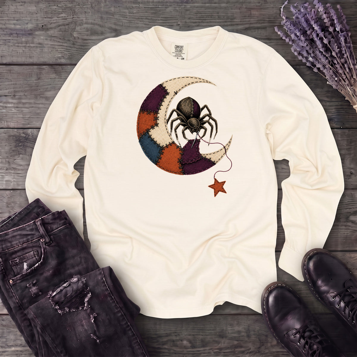 Stitching The Moon Long Sleeve T-Shirt