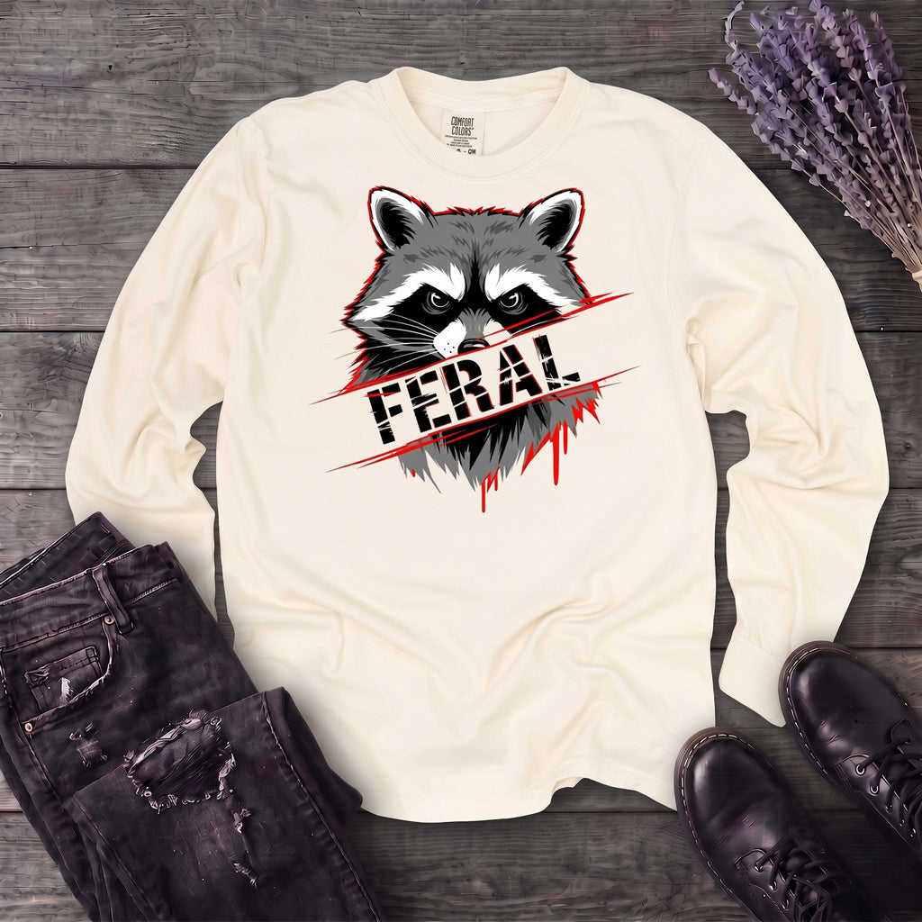 Feral Stencil Long Sleeve T-Shirt