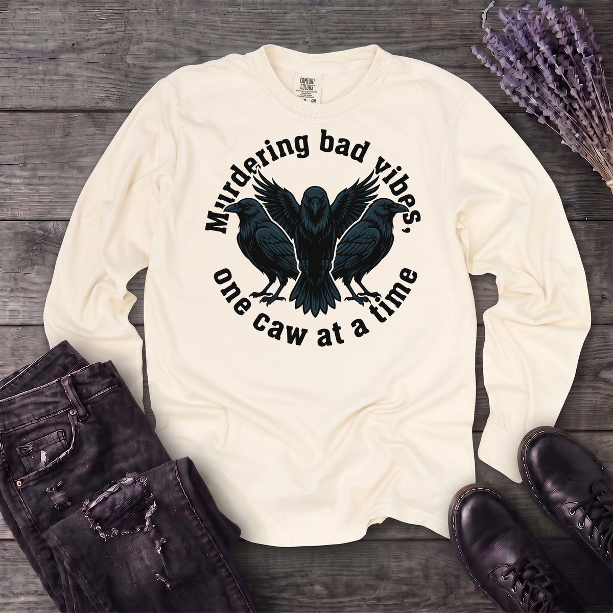 murdering bad vibes Long Sleeve T-Shirt