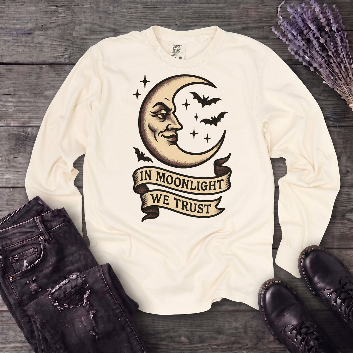 In Moonlight We Trust Long Sleeve T-Shirt