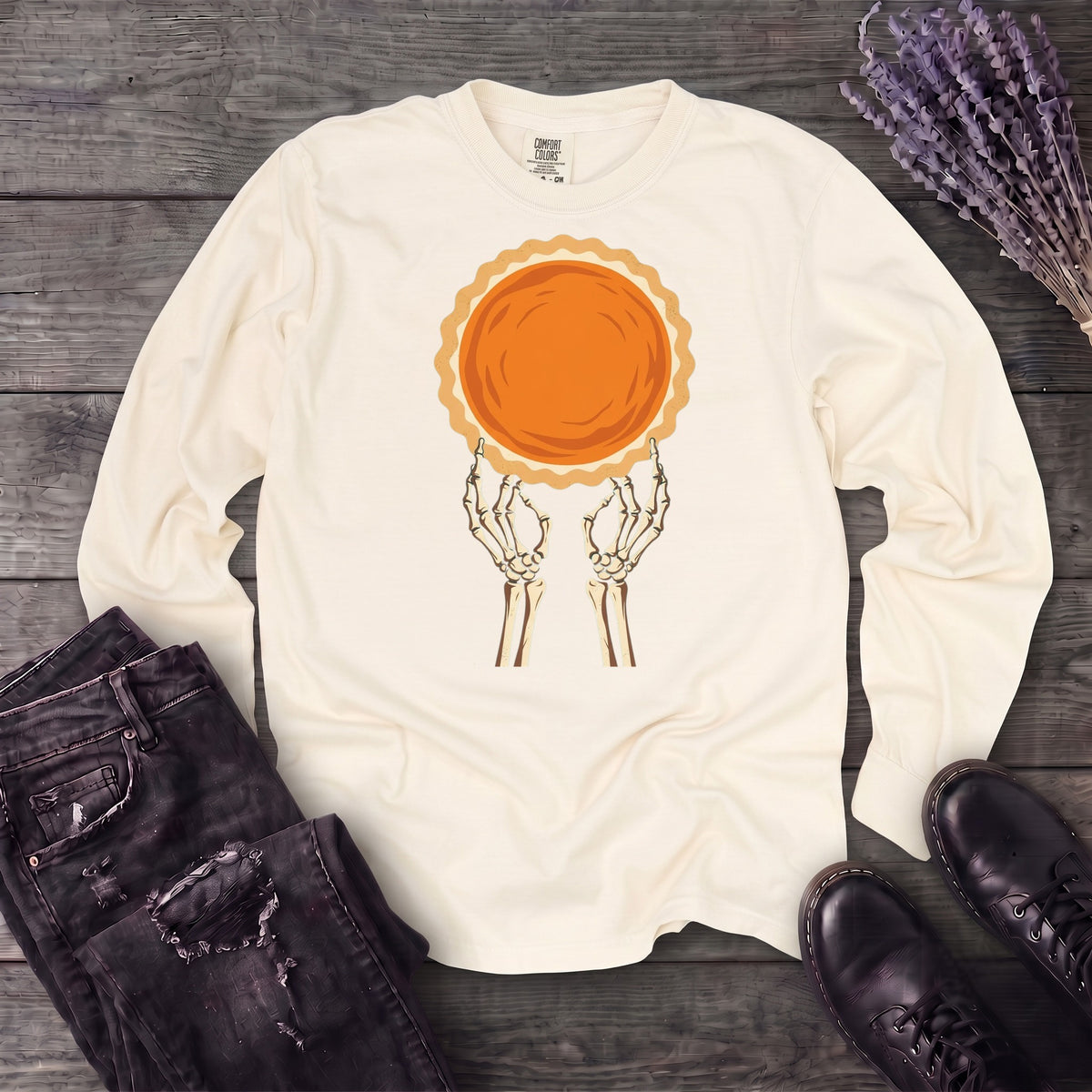 Skeleton Pie Long Sleeve T-Shirt