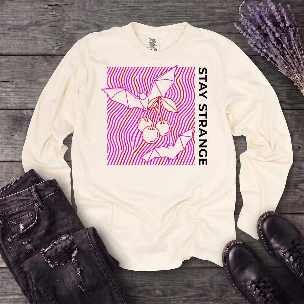 stay strange bats and cherries Long Sleeve T-Shirt