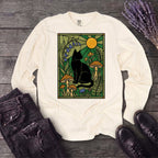 stained glass garden cat Long Sleeve T-Shirt