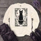 Cat Skull Card Long Sleeve T-Shirt