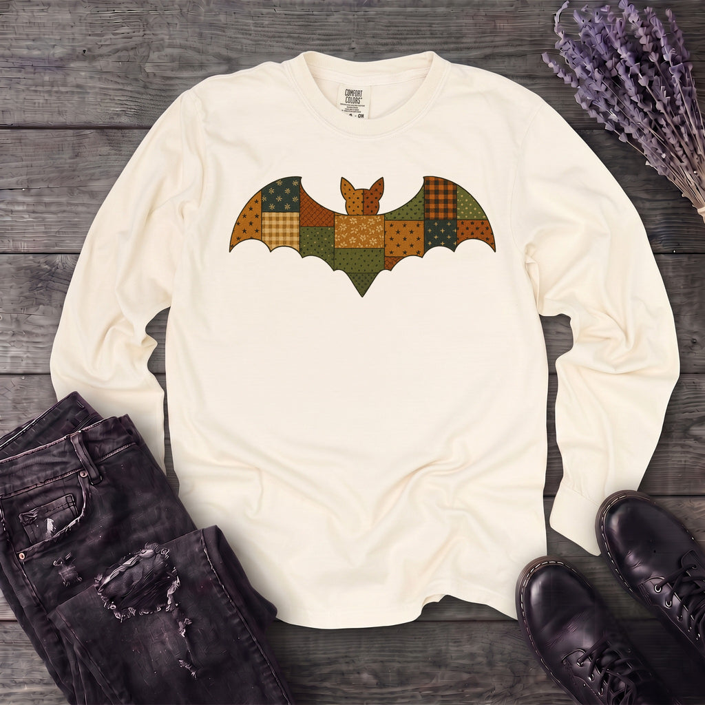 Patchwork Bat Long Sleeve T-Shirt