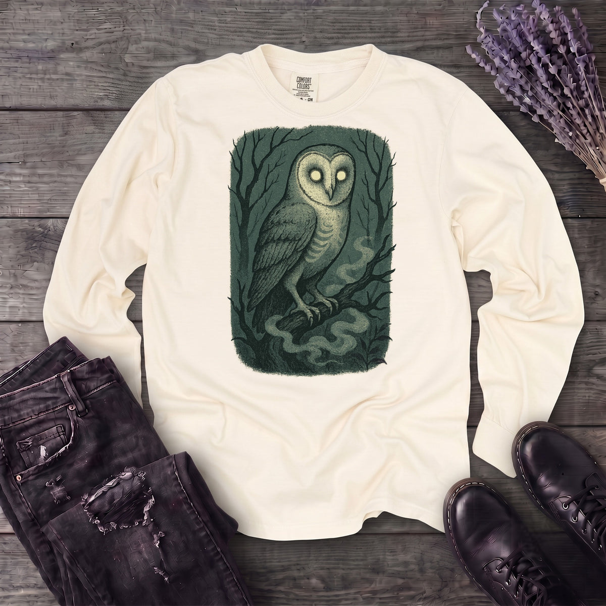 Woodland Spirits Owl Long Sleeve T-Shirt