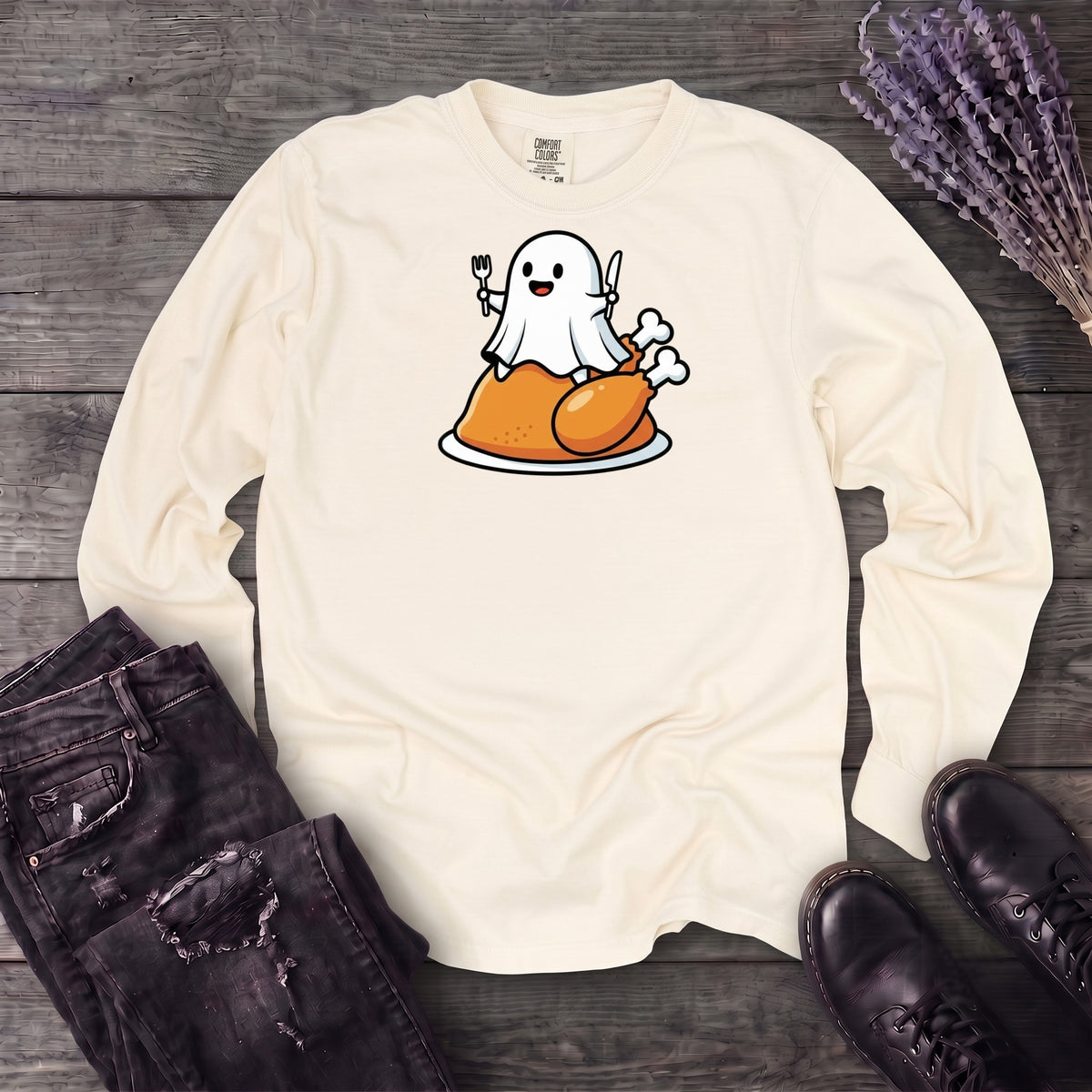 Ghost On Turkey Long Sleeve T-Shirt