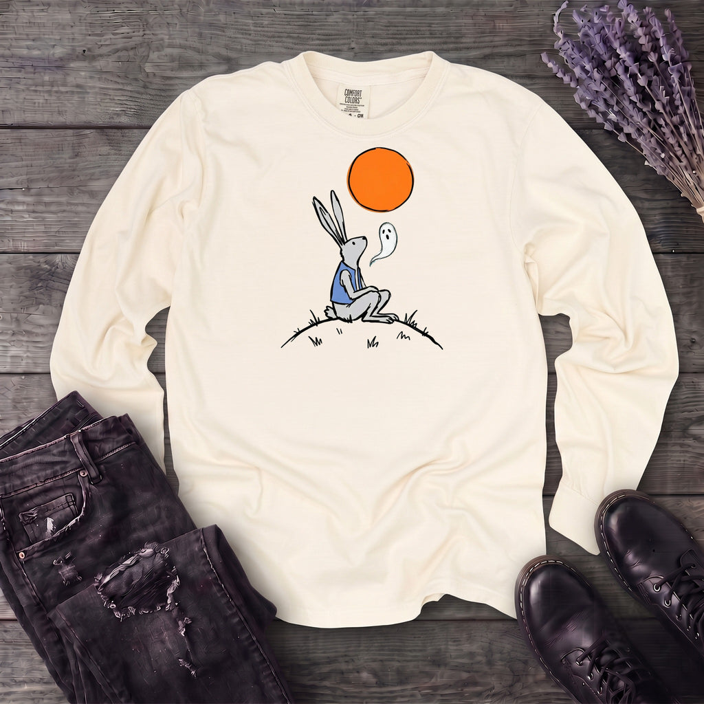 moonlit rabbit and ghost Long Sleeve T-Shirt