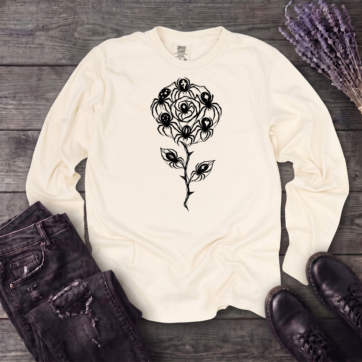 Spider Rose Long Sleeve T-Shirt