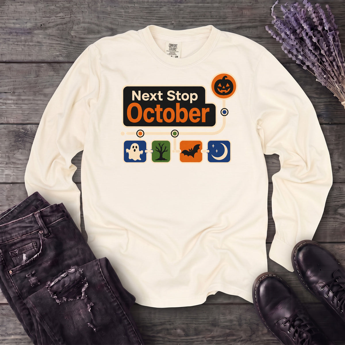 Next Stop October Long Sleeve T-Shirt