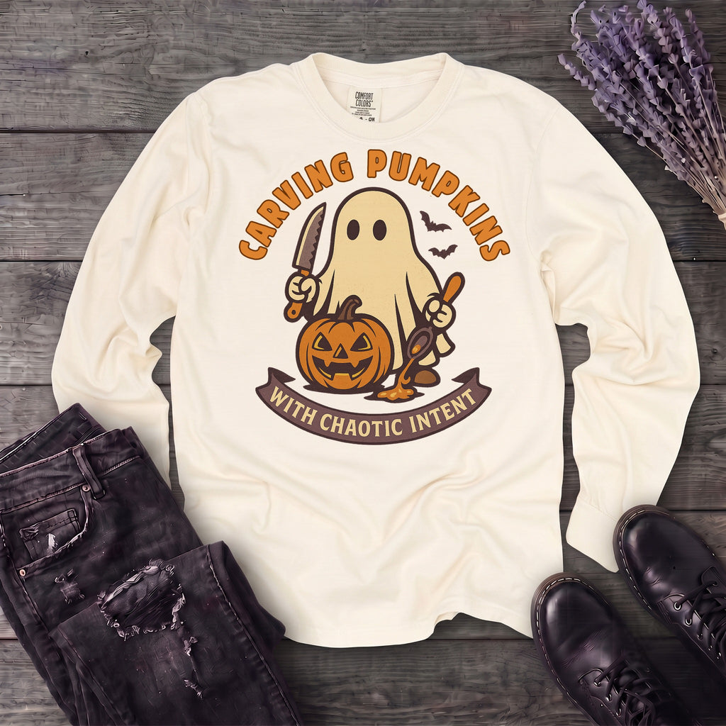 Carving Pumpkins Chaotic Long Sleeve T-Shirt