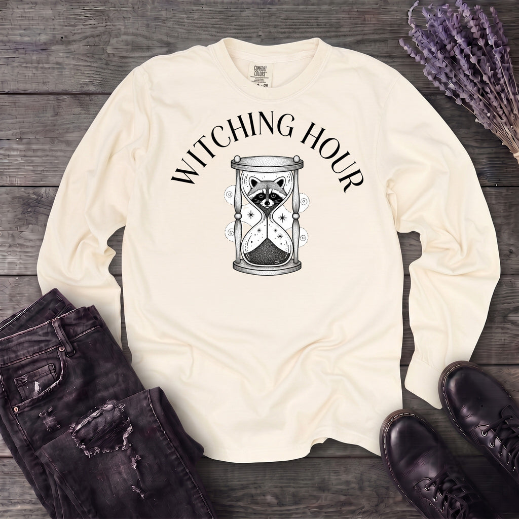 Witching Hour Raccoon Hourglass Long Sleeve T-Shirt