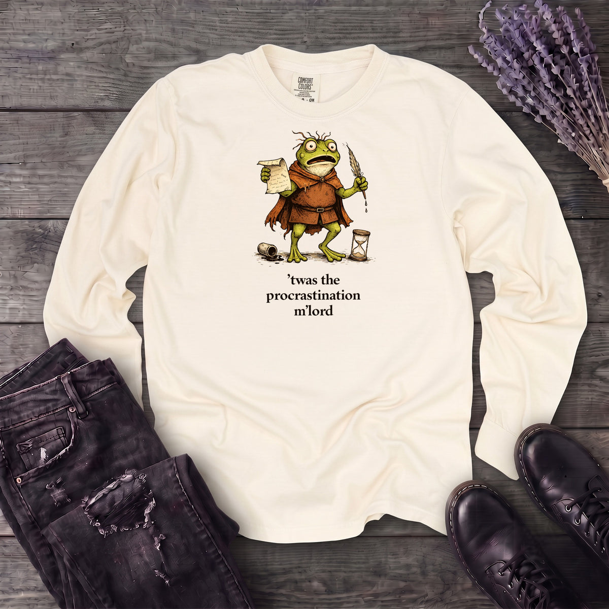 Twas The Procrastination Long Sleeve T-Shirt