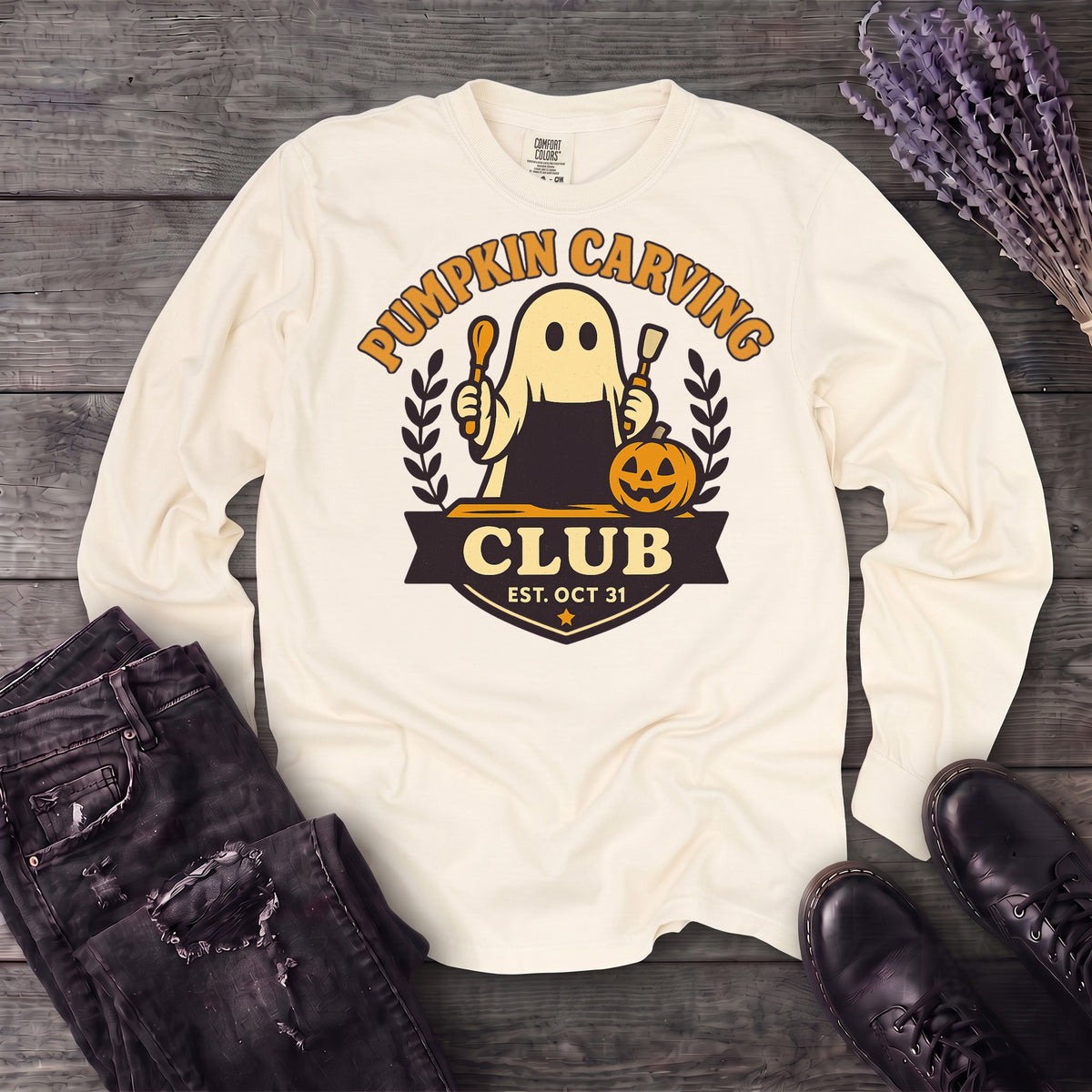 Pumpkin Carving Club Long Sleeve T-Shirt