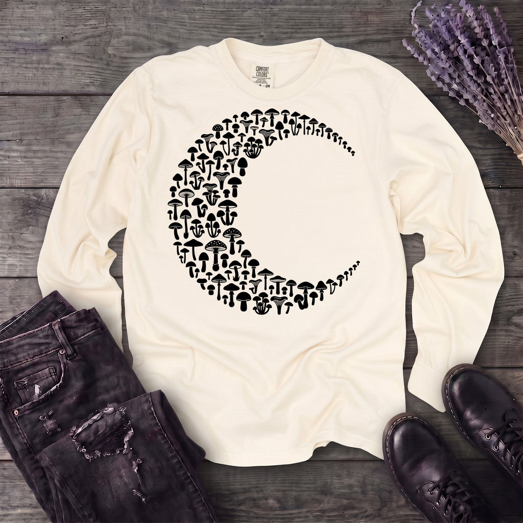 moonlit mushrooms Long Sleeve T-Shirt
