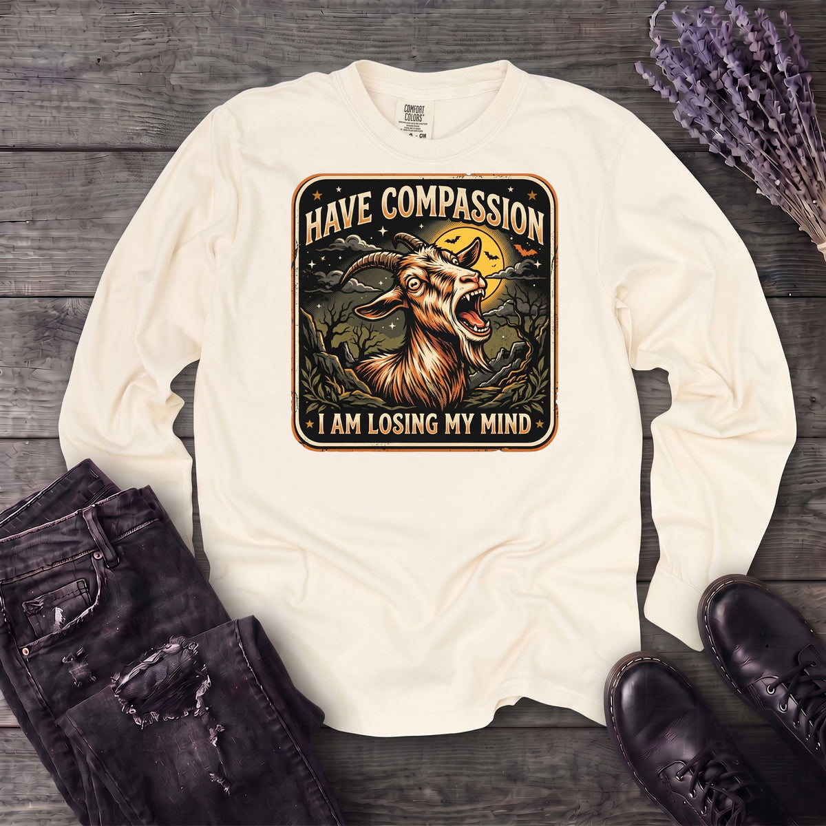 Compassion Goat Long Sleeve T-Shirt