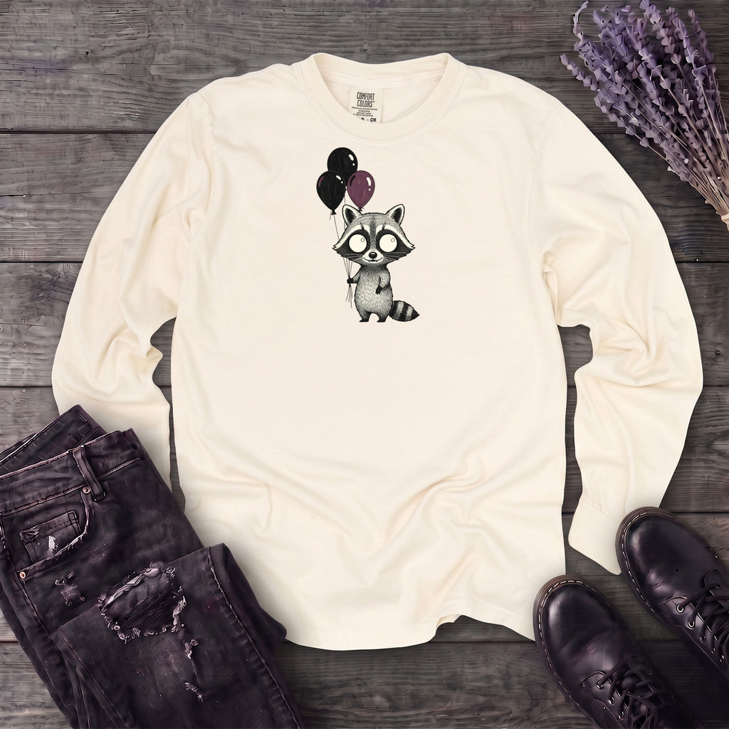 Raccoon Balloons Long Sleeve T-Shirt