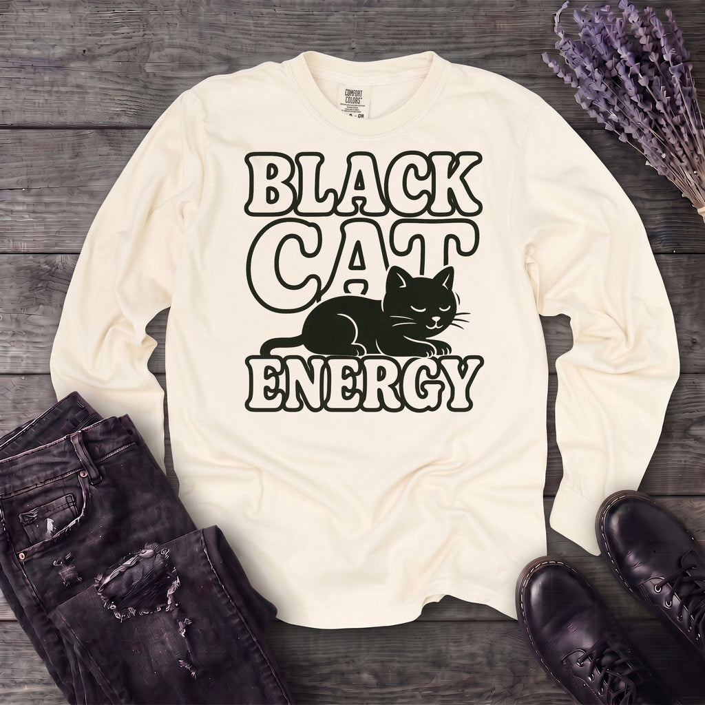 Black Cat Energy Long Sleeve T-Shirt