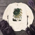 Stampeding Ghost Horses Long Sleeve T-Shirt