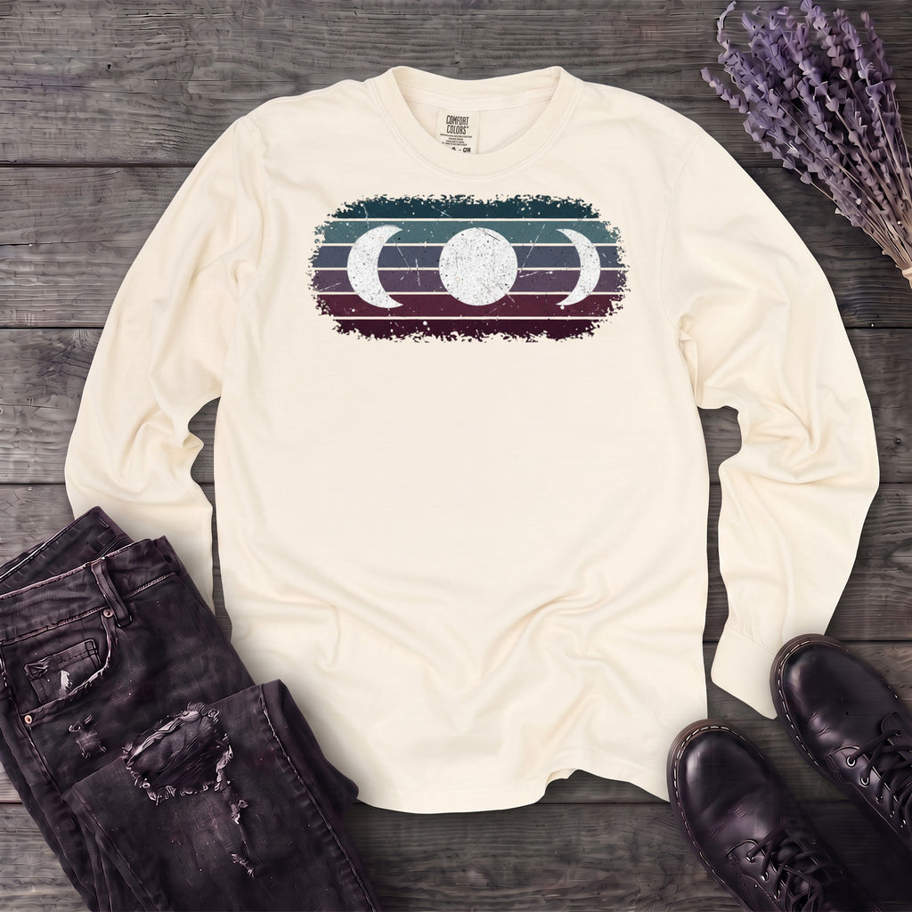 Grunge Moon Phase Trio Long Sleeve T-Shirt