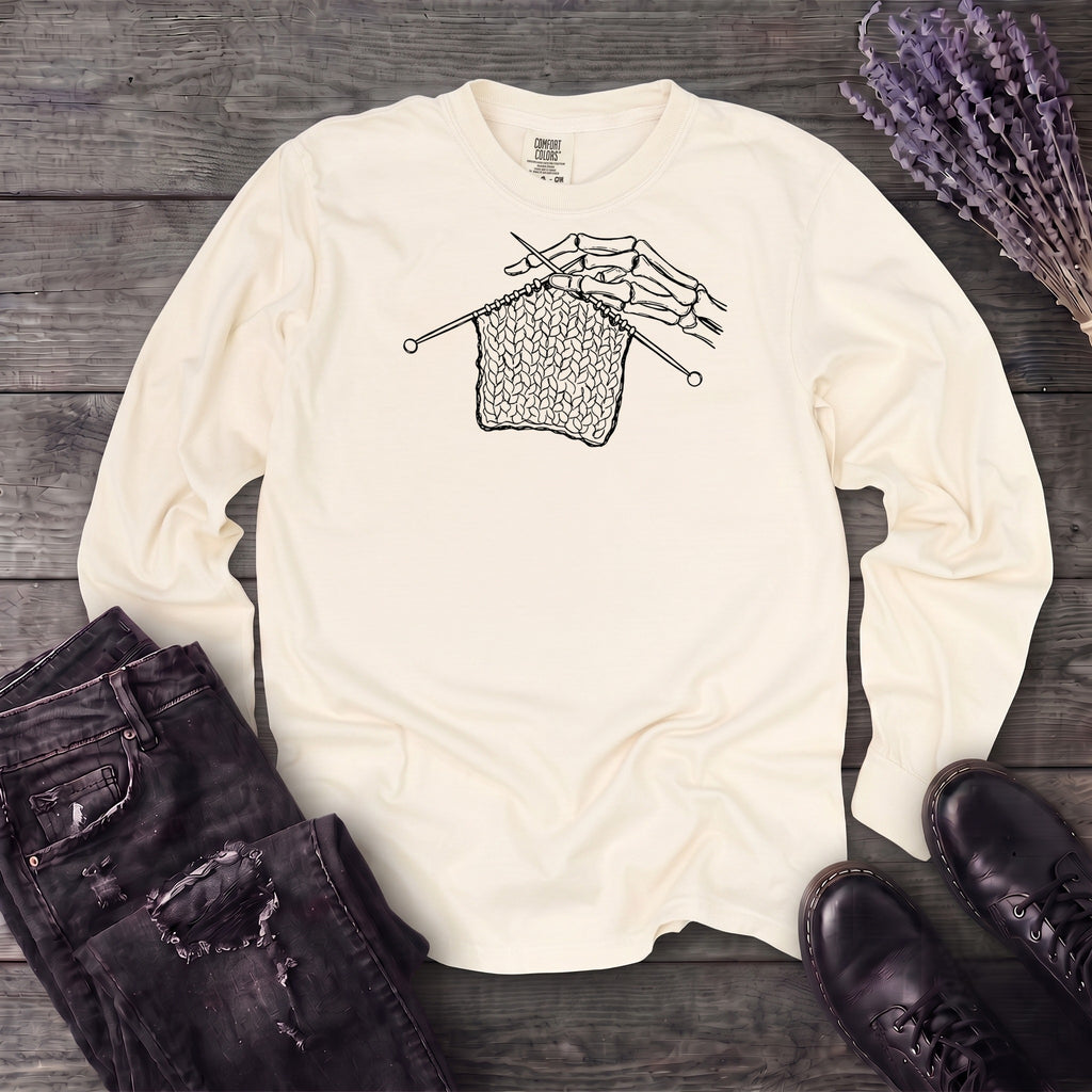 Skeleton Knitting Long Sleeve T-Shirt