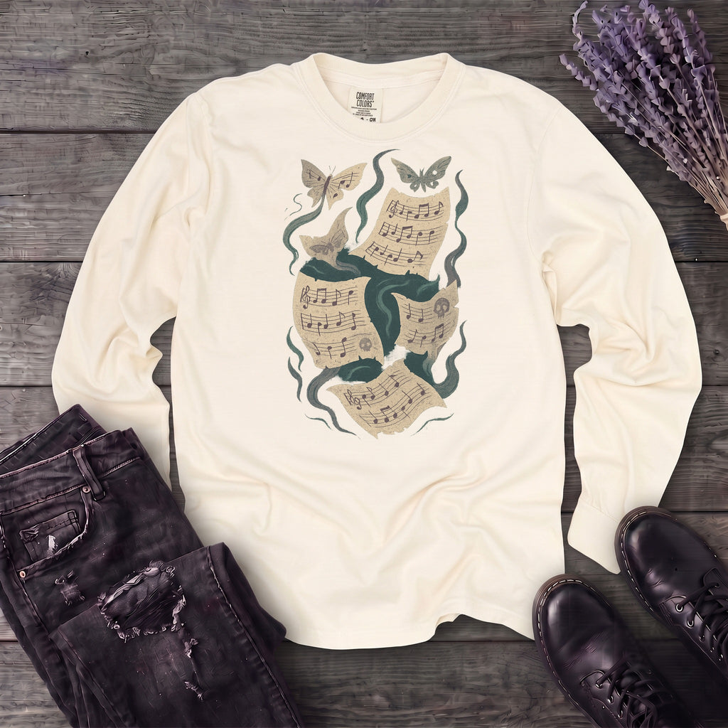 Spectral Sheet Music Long Sleeve T-Shirt