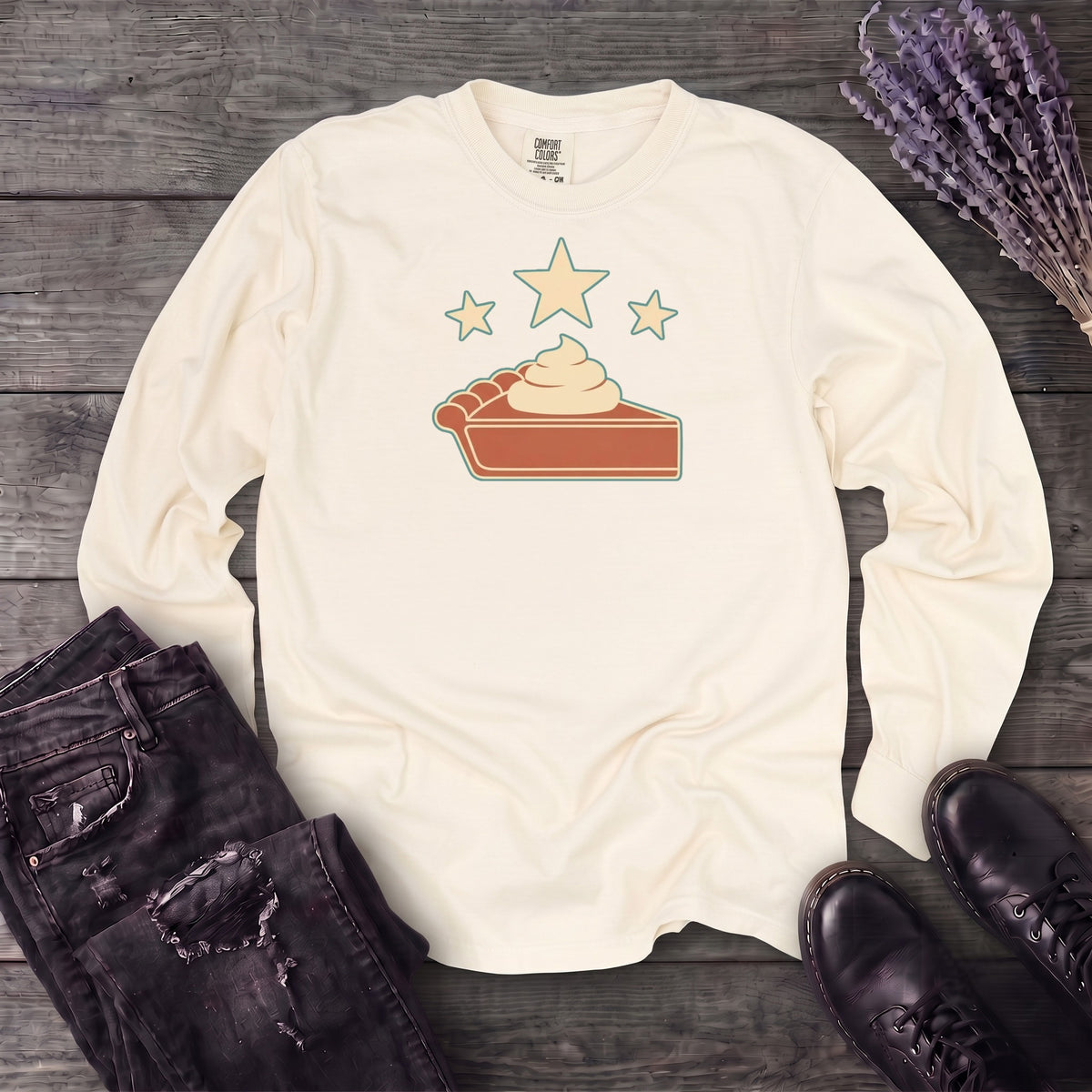 Pie And Stars Long Sleeve T-Shirt
