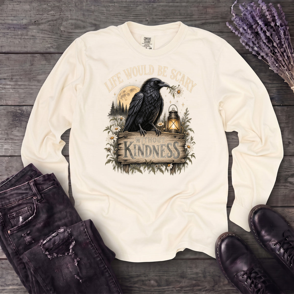 Life Would Be Scary Without Kindness Long Sleeve T-Shirt