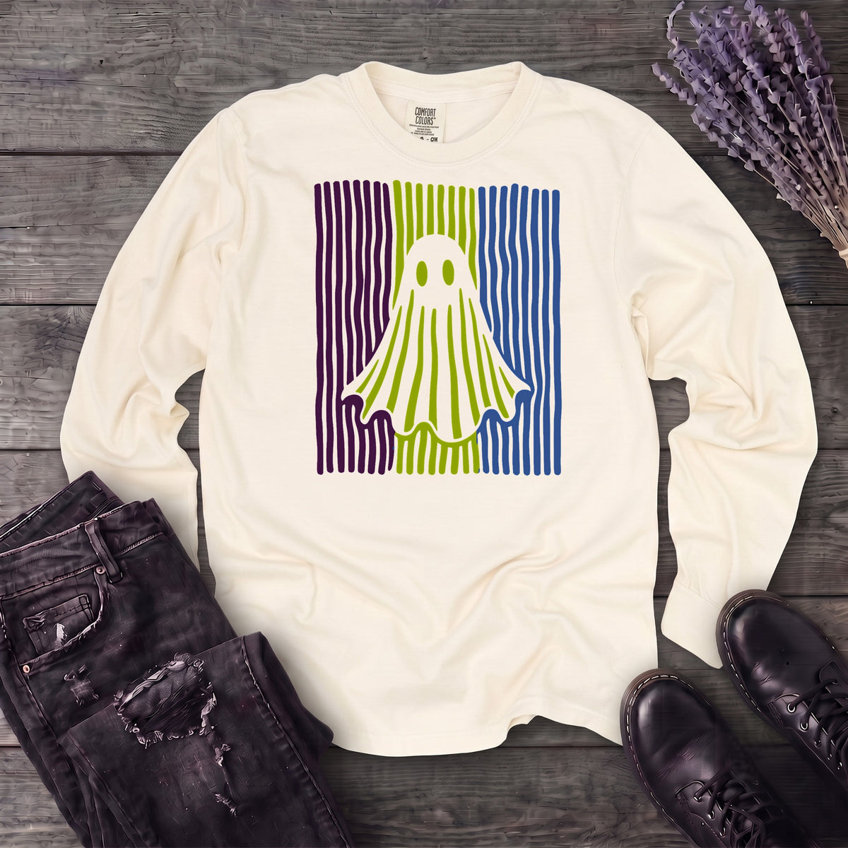 Ghost Stripes Long Sleeve T-Shirt